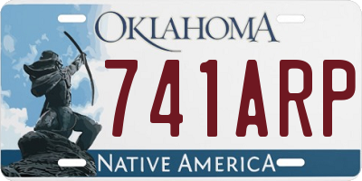 OK license plate 741ARP