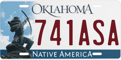 OK license plate 741ASA