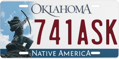 OK license plate 741ASK