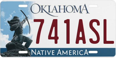 OK license plate 741ASL