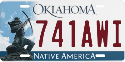 OK license plate 741AWI