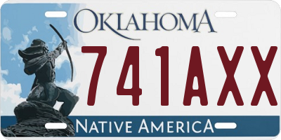OK license plate 741AXX