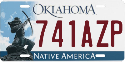 OK license plate 741AZP