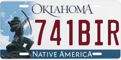 OK license plate 741BIR
