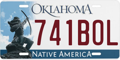 OK license plate 741BOL