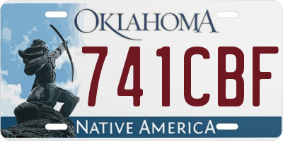OK license plate 741CBF