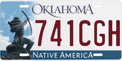 OK license plate 741CGH