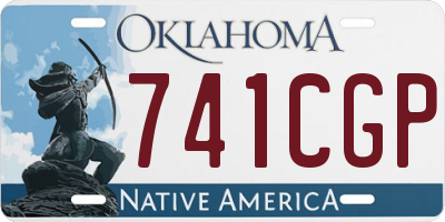 OK license plate 741CGP
