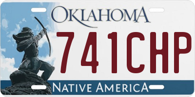 OK license plate 741CHP
