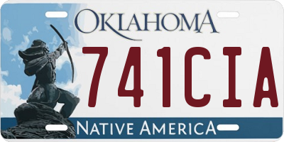 OK license plate 741CIA