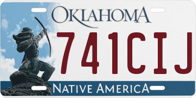 OK license plate 741CIJ