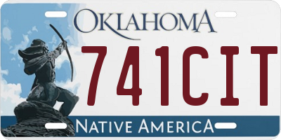 OK license plate 741CIT