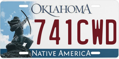 OK license plate 741CWD