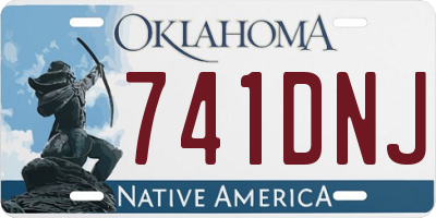 OK license plate 741DNJ