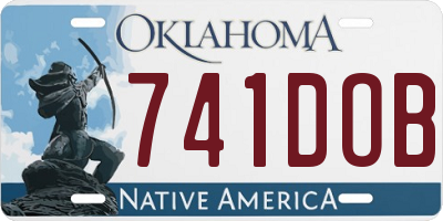 OK license plate 741DOB