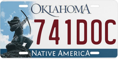 OK license plate 741DOC