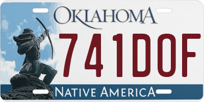 OK license plate 741DOF