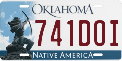 OK license plate 741DOI