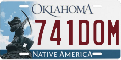OK license plate 741DOM