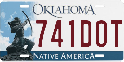 OK license plate 741DOT