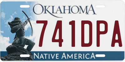 OK license plate 741DPA