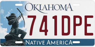 OK license plate 741DPE