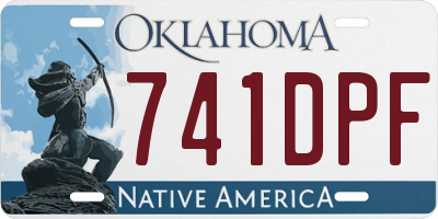 OK license plate 741DPF