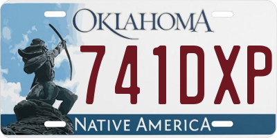 OK license plate 741DXP