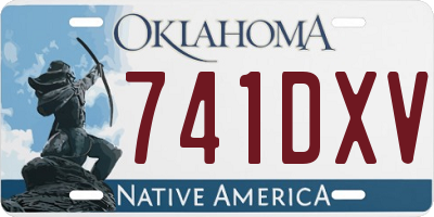 OK license plate 741DXV