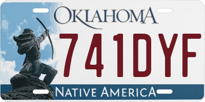 OK license plate 741DYF