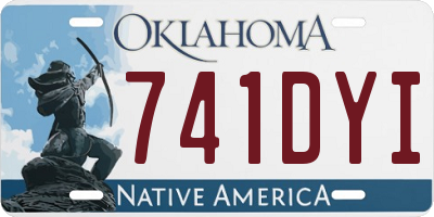 OK license plate 741DYI