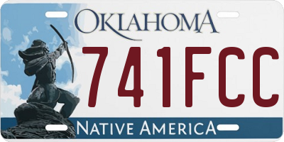 OK license plate 741FCC