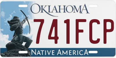 OK license plate 741FCP