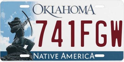 OK license plate 741FGW