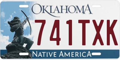OK license plate 741TXK