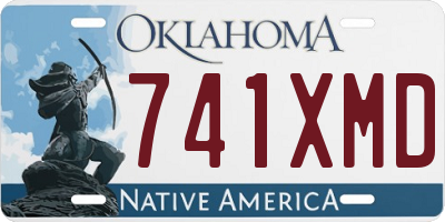 OK license plate 741XMD