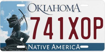 OK license plate 741XOP