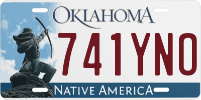 OK license plate 741YNO
