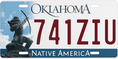 OK license plate 741ZIU