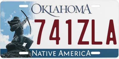 OK license plate 741ZLA