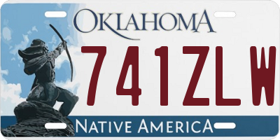 OK license plate 741ZLW