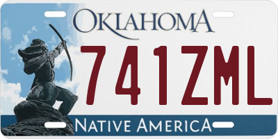 OK license plate 741ZML