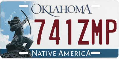 OK license plate 741ZMP