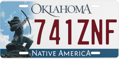 OK license plate 741ZNF