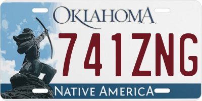 OK license plate 741ZNG