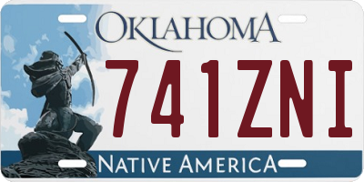 OK license plate 741ZNI