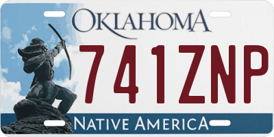 OK license plate 741ZNP