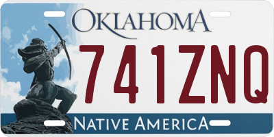 OK license plate 741ZNQ