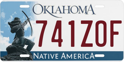 OK license plate 741ZOF