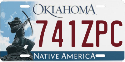 OK license plate 741ZPC
